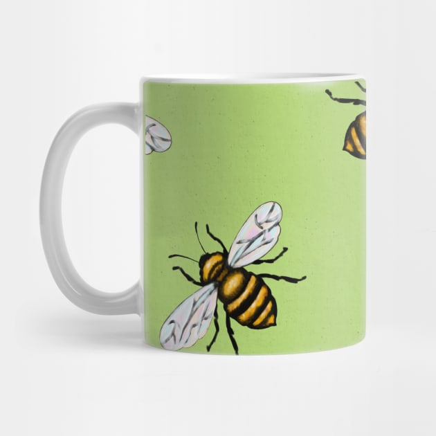 Bee Pattern by okpinsArtDesign